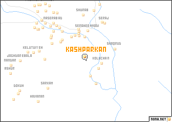 map of Kāshparkān
