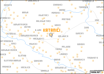 map of Katanići