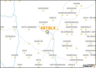 map of Katiola