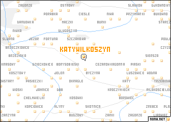 map of Kąty-Wilkoszyn