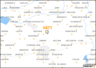 map of Kąty