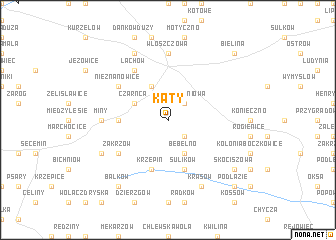 map of Kąty