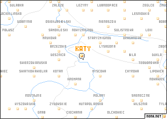 map of Kąty