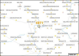 map of Kąty