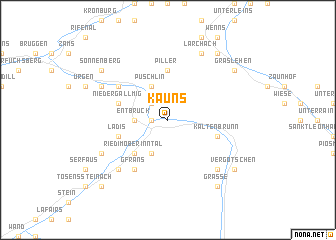 map of Kauns