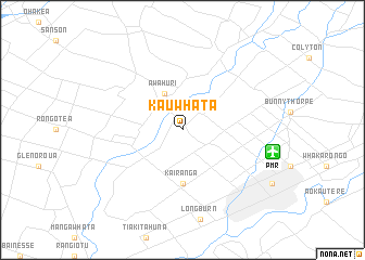 map of Kauwhata