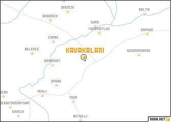 map of Kavakalanı