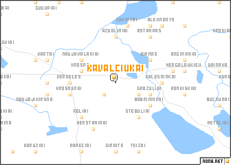 map of Kavalčiukai