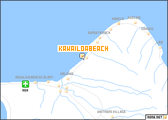 map of Kawailoa Beach