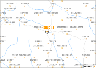 map of Kawali