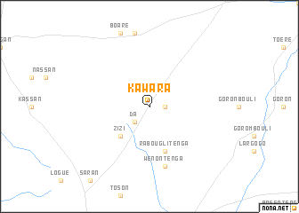 map of Kawara