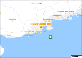 map of Kawasakichō