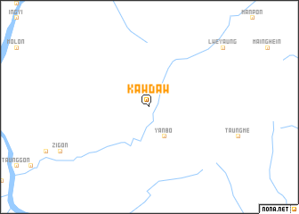 map of Kawdaw