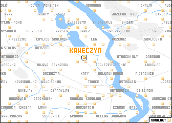 map of Kawęczyn