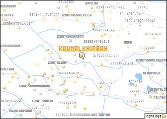 map of Kawm al Khirbah