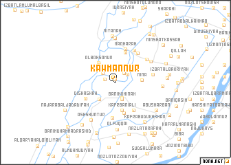 map of Kawm an Nūr