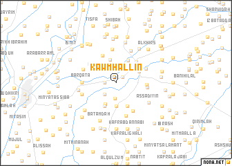 map of Kawm Ḩallīn