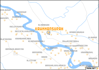 map of Kawm Manşūrah