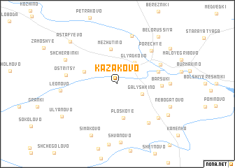 map of Kazakovo