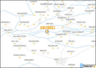 map of Kazancı