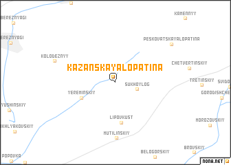 map of Kazanskaya-Lopatina