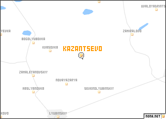 map of Kazantsevo