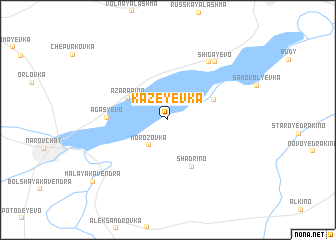map of Kazeyevka