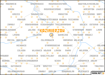 map of Kazimierzów