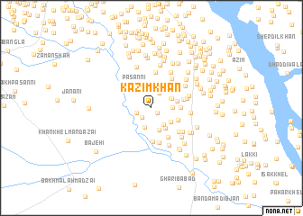 map of Kāzim Khān