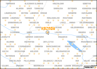 map of Kaznów