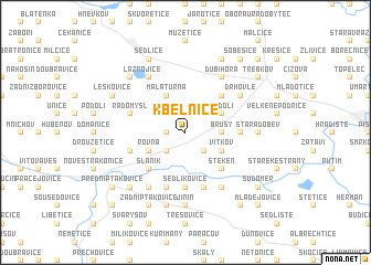 map of Kbelnice