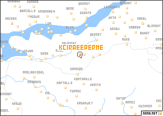 map of Kçira e Epërme