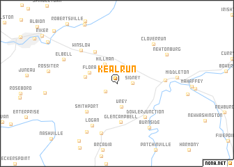 map of Keal Run