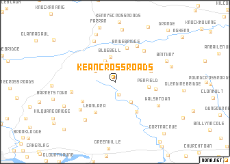 map of Kean Cross Roads