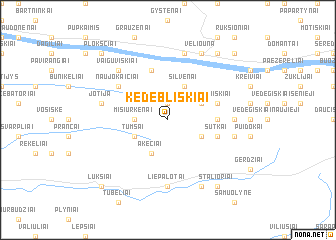 map of Kedėbliškiai