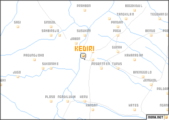 map of Kediri