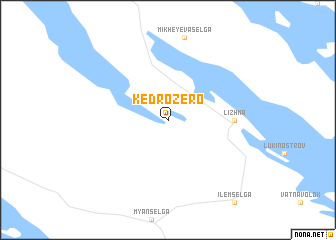map of Kedrozero