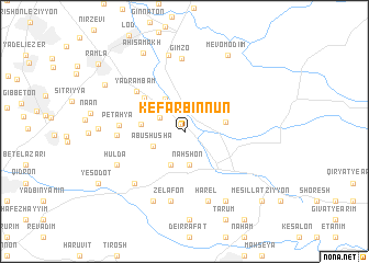 map of Kefar Bin Nun