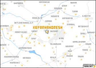 map of Kefar HaH̱oresh