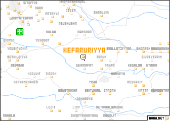 map of Kefar Uriyya