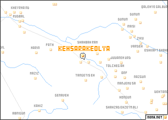 map of Keh Sarak-e ‘Olyā