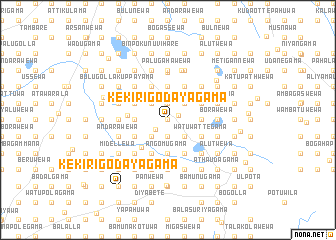 map of Kekirigodayagama