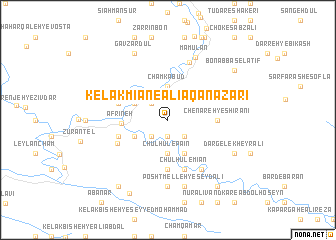 map of Kelak Mīān-e ‘Alī Āqā Naz̧arī