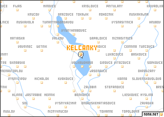 map of Kelčanky