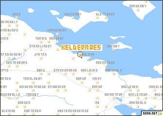 map of Keldernæs