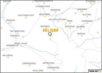 map of Kelīdar