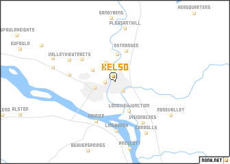 map of Kelso