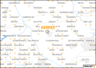 map of Kempen