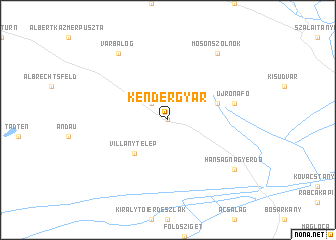 map of Kendergyár