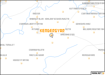 map of Kendergyár